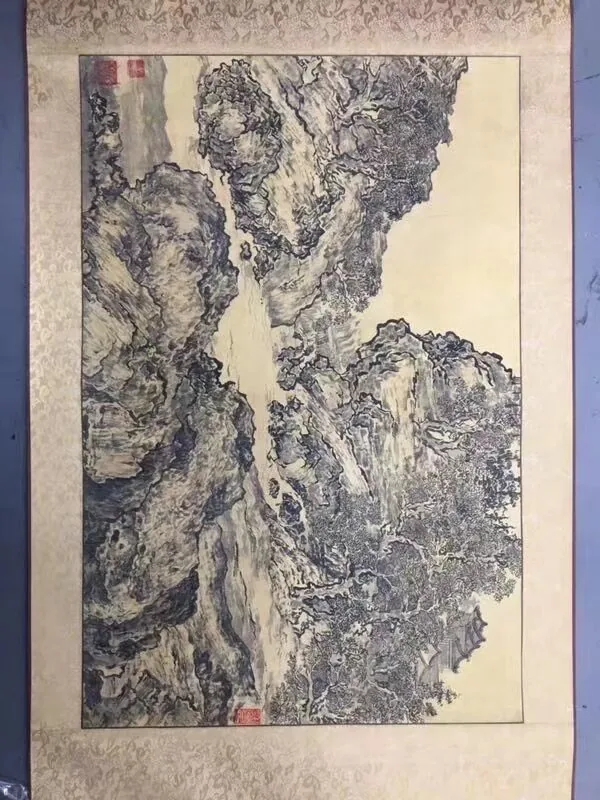 Flying Spring in Secluded Valley (Antique Style Vertical Scroll)