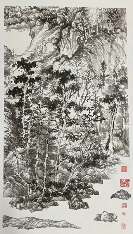Dense Woods on Autumn Mountain